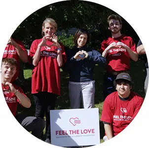 Lennox Feel the Love volunteers gathered around a selected nominee